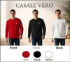 Men Embroidered logo Printed Minimalist Crest White Premium Cotton Regular fit Sweatshirt