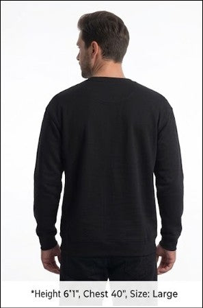 Men Embroidered logo Printed black Premium Cotton Regular fit Sweatshirt