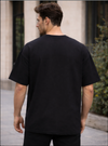 Black Signature Noir Printed Oversized T-Shirt for Men