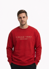 Men Casale Vero Signature Red Cotton Sweatshirt