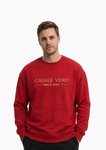 Men Casale Vero Signature Red Cotton Sweatshirt