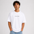 Men casale vero Signature Printed white Oversized Relaxed Fit Cotton T-Shirt