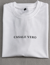 Men casale vero Signature Printed white Oversized Relaxed Fit Cotton T-Shirt