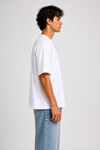 Men casale vero Signature Printed white Oversized Relaxed Fit Cotton T-Shirt