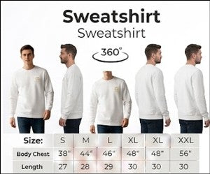 Men Embroidered logo Printed Minimalist Crest White Premium Cotton Regular fit Sweatshirt