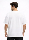 Men Casale vero Signature Printed Oversized Drop shoulder white Cotton Single Jersey T-Shirt