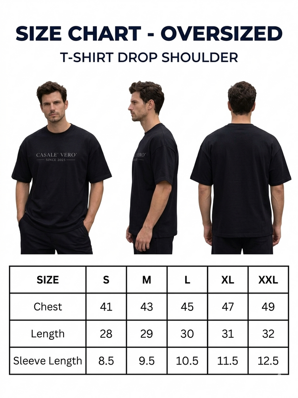 Black Signature Noir Printed Oversized T-Shirt for Men