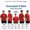Men Casale Vero Signature Printed Oversized Drop shoulder Red Cotton Single Jersey T-shirt