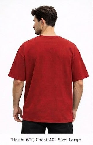 Red Printed Tshirts 100% Cotton French Teery