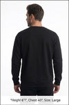 Men Embroidered logo Printed black Premium Cotton Regular fit Sweatshirt