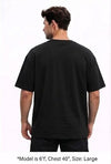Black Solid Midnight Core Oversized Tee
