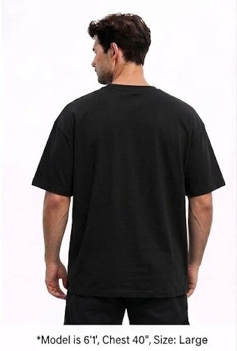 Black Solid Midnight Core Oversized Tee