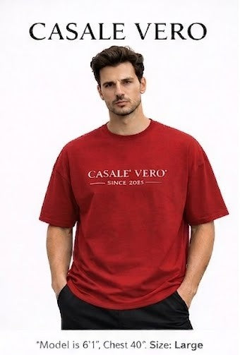 Red Printed Tshirts 100% Cotton French Teery