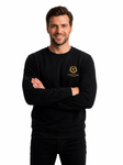 Men Embroidered logo Printed black Premium Cotton Regular fit Sweatshirt