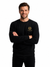 Men Embroidered logo Printed black Premium Cotton Regular fit Sweatshirt