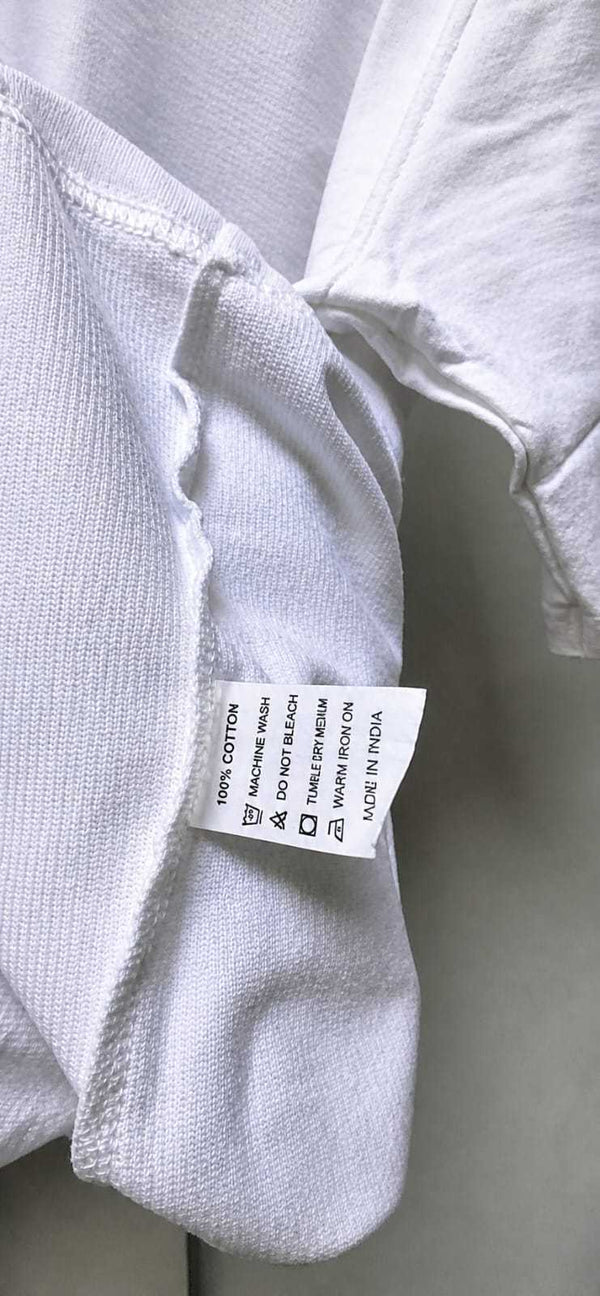 Men casale vero Signature Printed white Oversized Relaxed Fit Cotton T-Shirt
