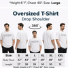 Men White Boxed Signature Printed Oversized Drop shoulder Cotton Single Jersey T-shirt