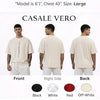 Men Casale Vero Printed Oversized Drop shoulder Premium Off-White Cotton T-shirts